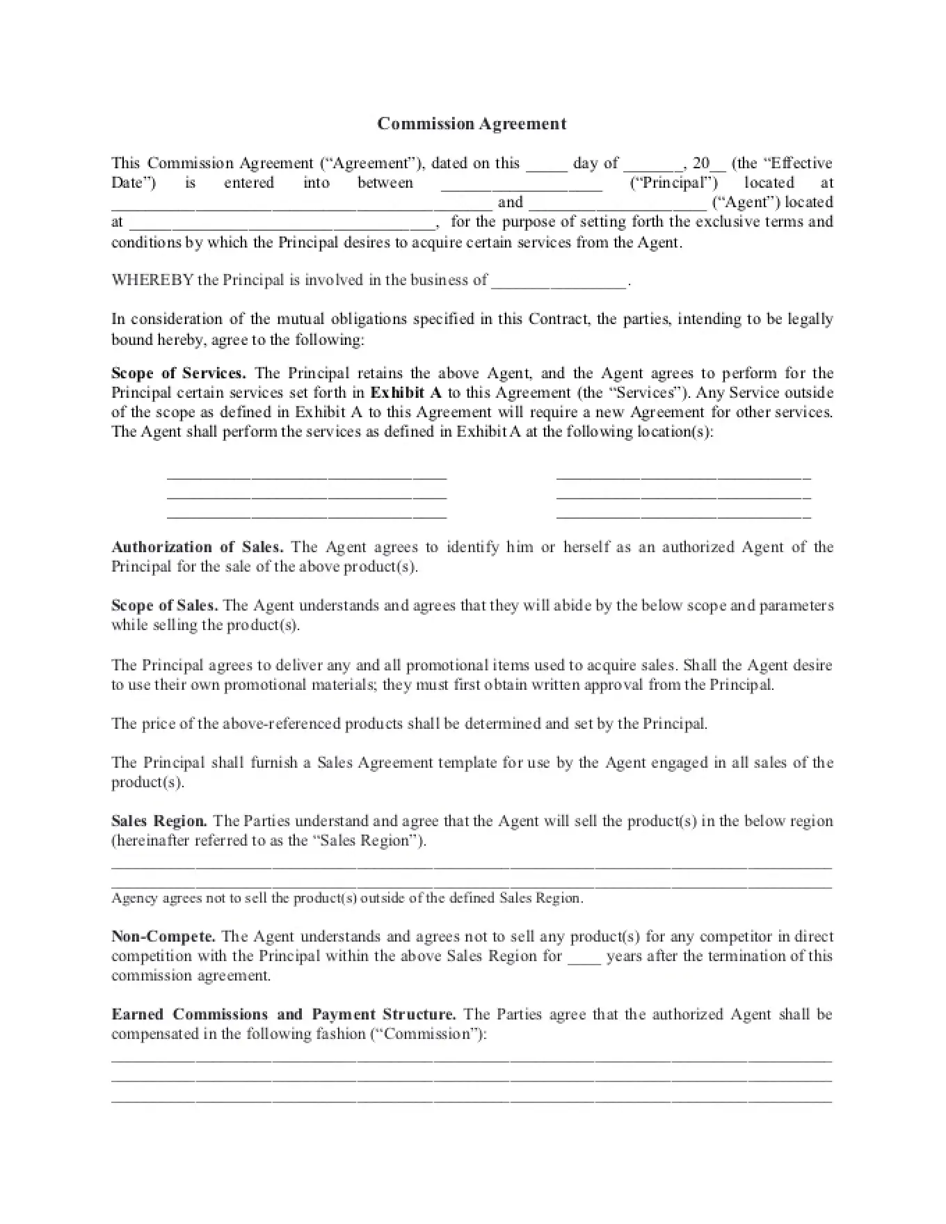 Image 8 for Free Commission Sales Agreement Template